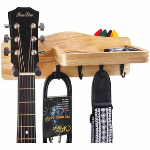 Dongguan Bamboo and Wood Products Manufacturer Customized Solid Wood Musical Instrument Hanging Wall Hanging Rack Solid Wood Old Paint Wall Wooden Rack