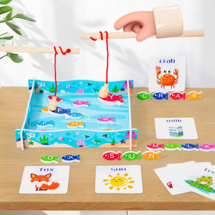 Magnetic Letter Matching Fishing Game Hand-Eye Coordination Color Cognitive Classification Attention Training Parent-Child Interactive Toy