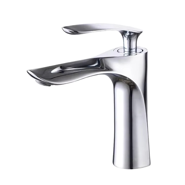 Grifos de lavabo gris de pistola baños calientes y fríos de lujo ligero hogar lavabo tablero de ingeniería de agujero único hotel al por mayor