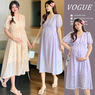 in stock Summer New Sweet Simple Loose plus size Pregnant Women dress