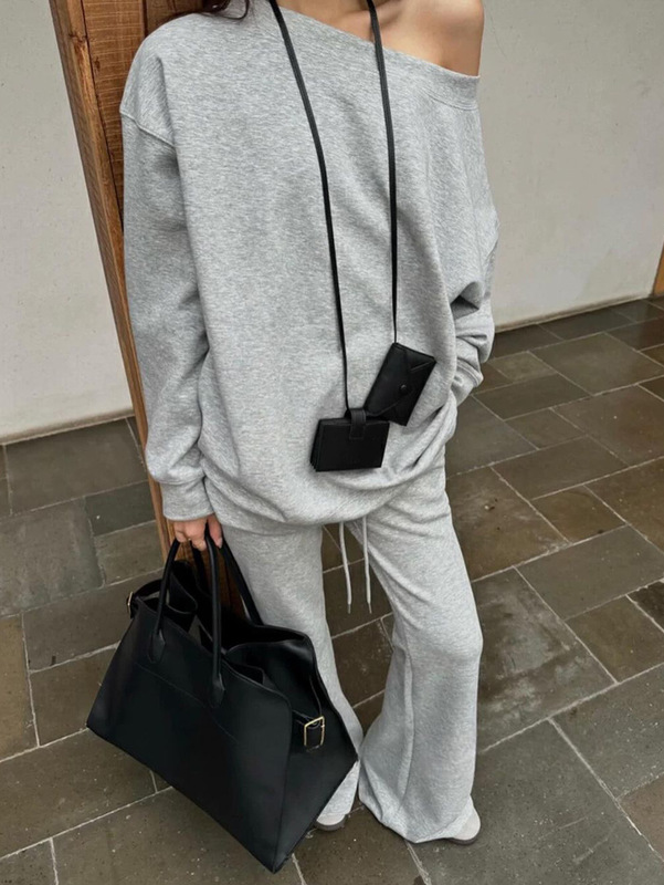 凯阔欧美休闲运动风长袖外套直筒裤子套装女装2025秋亚马逊独立站|undefined