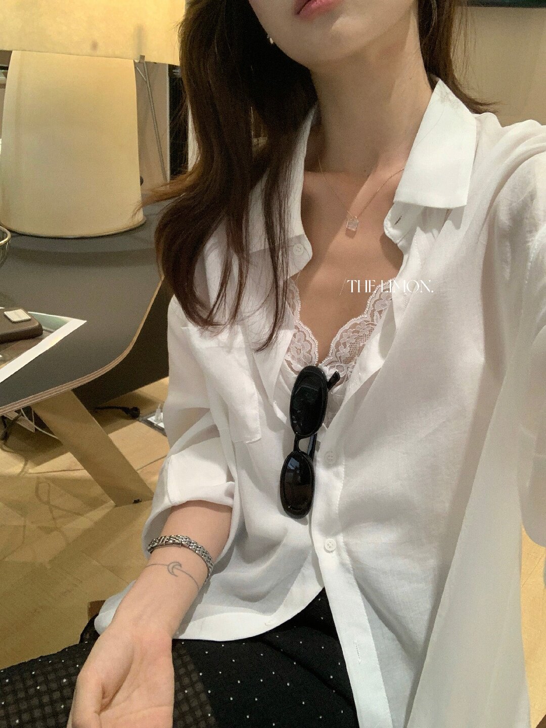 Áo sơ mi nữ tay dài chất liệu tencel phong cách lười biếng ấm áp — Vàng nhạt, xanh lam, Xanh lá cây nhạtcolor, màu hồng chi tiết 42