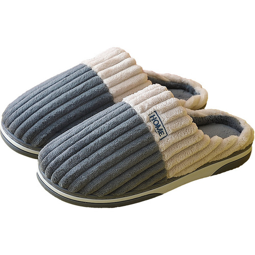 Cotton slippers for men's home autumn and winter thick-soled non-slip home wholesale warm indoor plush cotton slippers for women