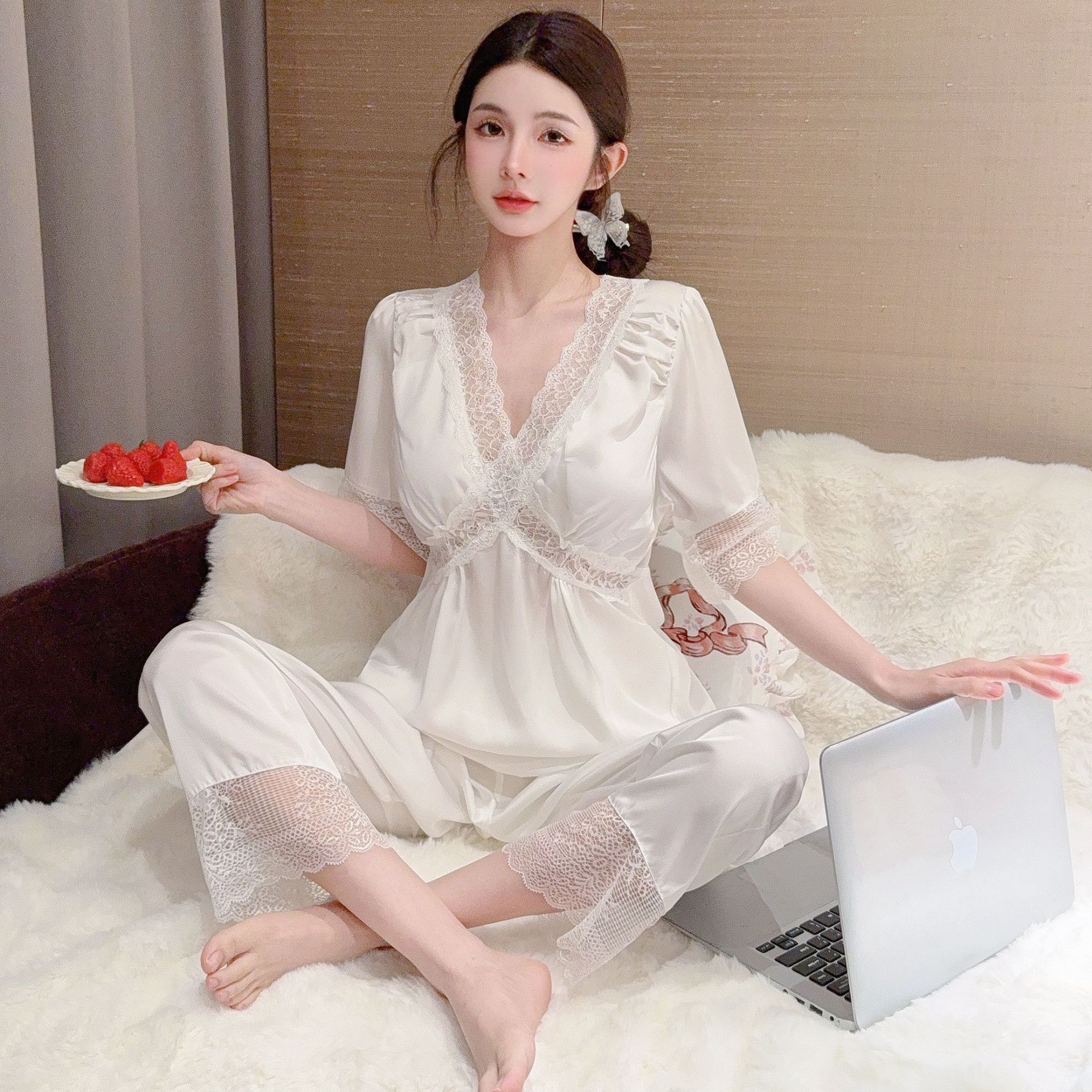 554 화이트(반소매+바지)