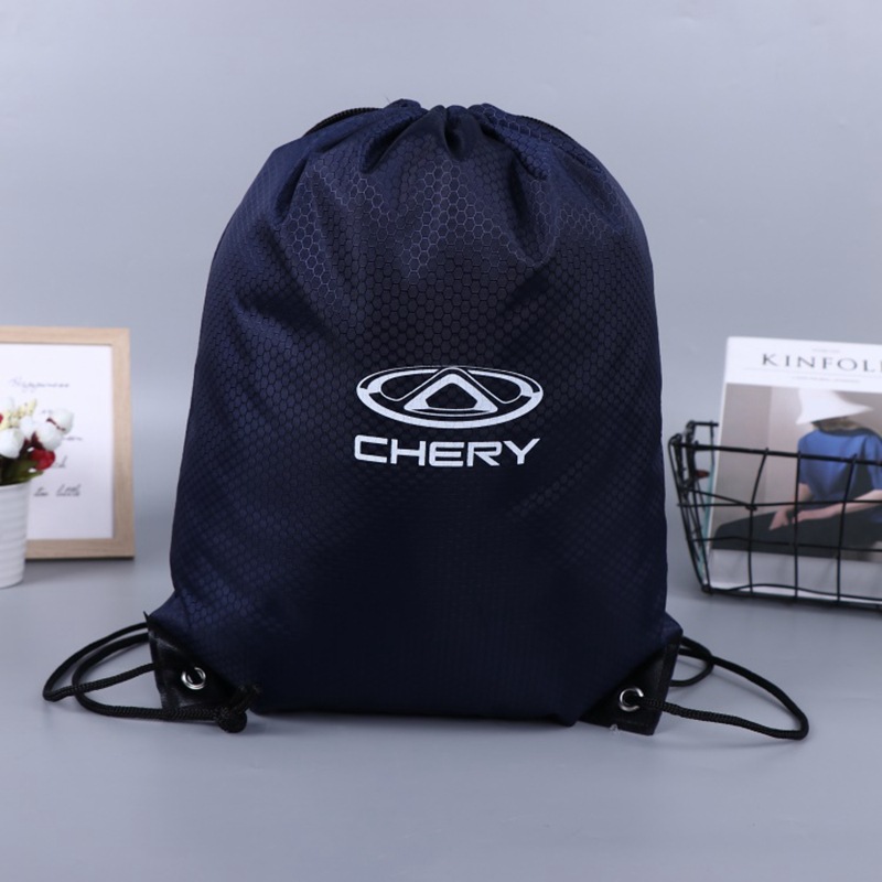 现货空白涤纶束口袋 便携收纳涤纶布袋马拉松赛事抽绳双