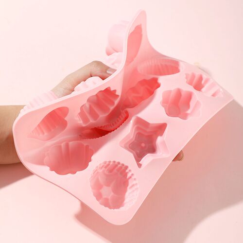 Silicone Jiaozao Gao Mold with Flower Patterns, Household DIY Jelly Mold, Food-Grade Silicone, White Cooling Powder Mold, Wholesale