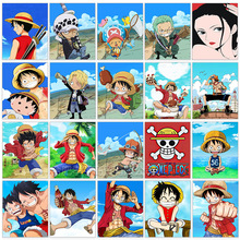 钻石手工贴画diy海贼王系列路飞钻石画马赛克手工画