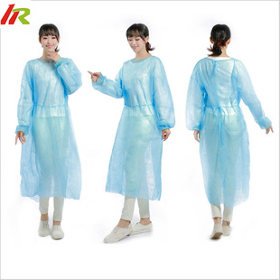 Isolation Clothing 45g Sms Food Factory Clothing Disposable Clothing Protective Clothing Knitted Sleeves Threaded Cuffs Isolation Clothing Thickeneded