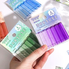 渐变色铅笔笔帽卡通笔帽儿童防戳铅笔头保护套小学生透明加长笔套