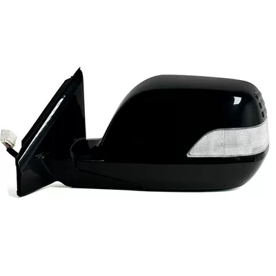 Suitable for Honda Crv Rearview Mirror Assembly, Model Years 07 to 11, Complete Set of Left and Right Side Mirrors (Rear mirror/rearview mirror assembly) - left-drivers-side-5-lines-color-crystal-black