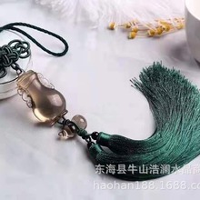 浩澜水晶天然茶水晶车挂茶水晶车饰品挂件 轿车后视镜 汽车挂件