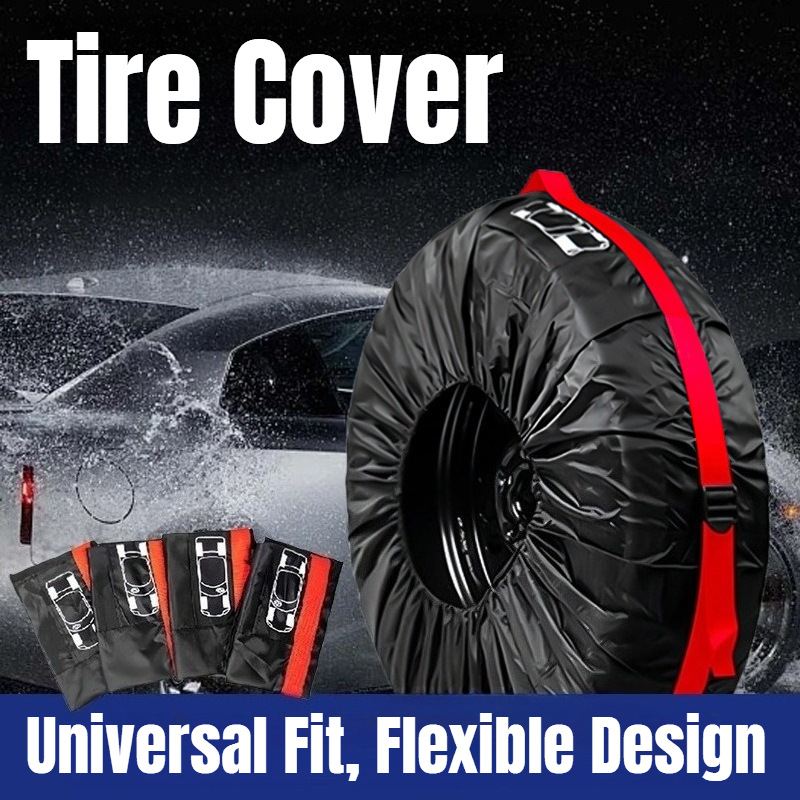 Factory Direct Sales Car Tire Cover Polyester Taffeta Wheel Cover Protective Cover Car Cover Waterproof Tire Snow Cover