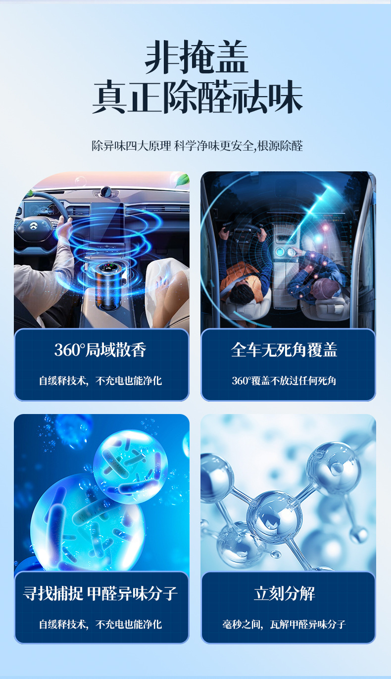 The third generation of cloud intelligent car aromatherapy machine advanced fragrance automatic spray atmosphere lamp lasting light fragrance smoke bomb