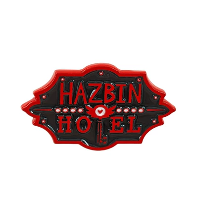 Hell Inn Metal Enamel Brooch Anime Logo Badge Anime Peripheral Accessories for Backpacks and Clothing (Yaxa sancaqları) - b21-03-b02