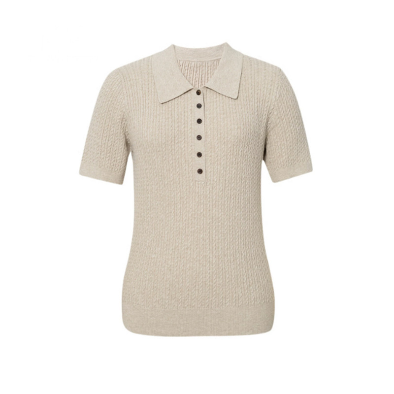 Mm Maimai 26 New Summer Style Natural Linen Old Money Style Cable Knit Short-Sleeve Sweater Top for Women 5H4931911 Mm Maimai 26 New Summer Style Natural Linen Old Money Style Cable Knit Short-Sleeve Sweater Top for Women 5H4931911