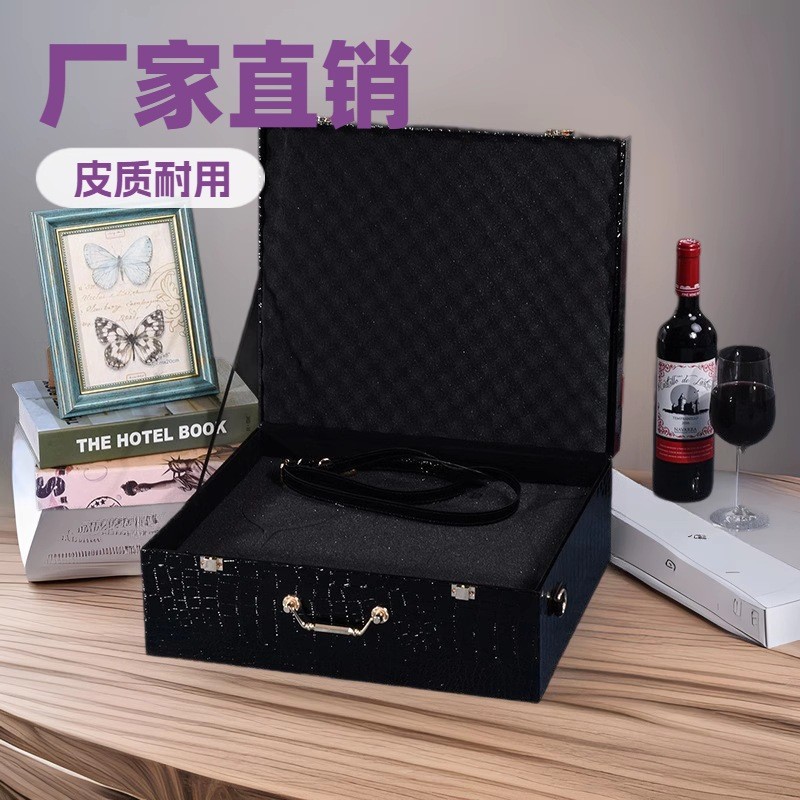 厂家直销皮质红酒高档酒具箱工具多功能收纳盒