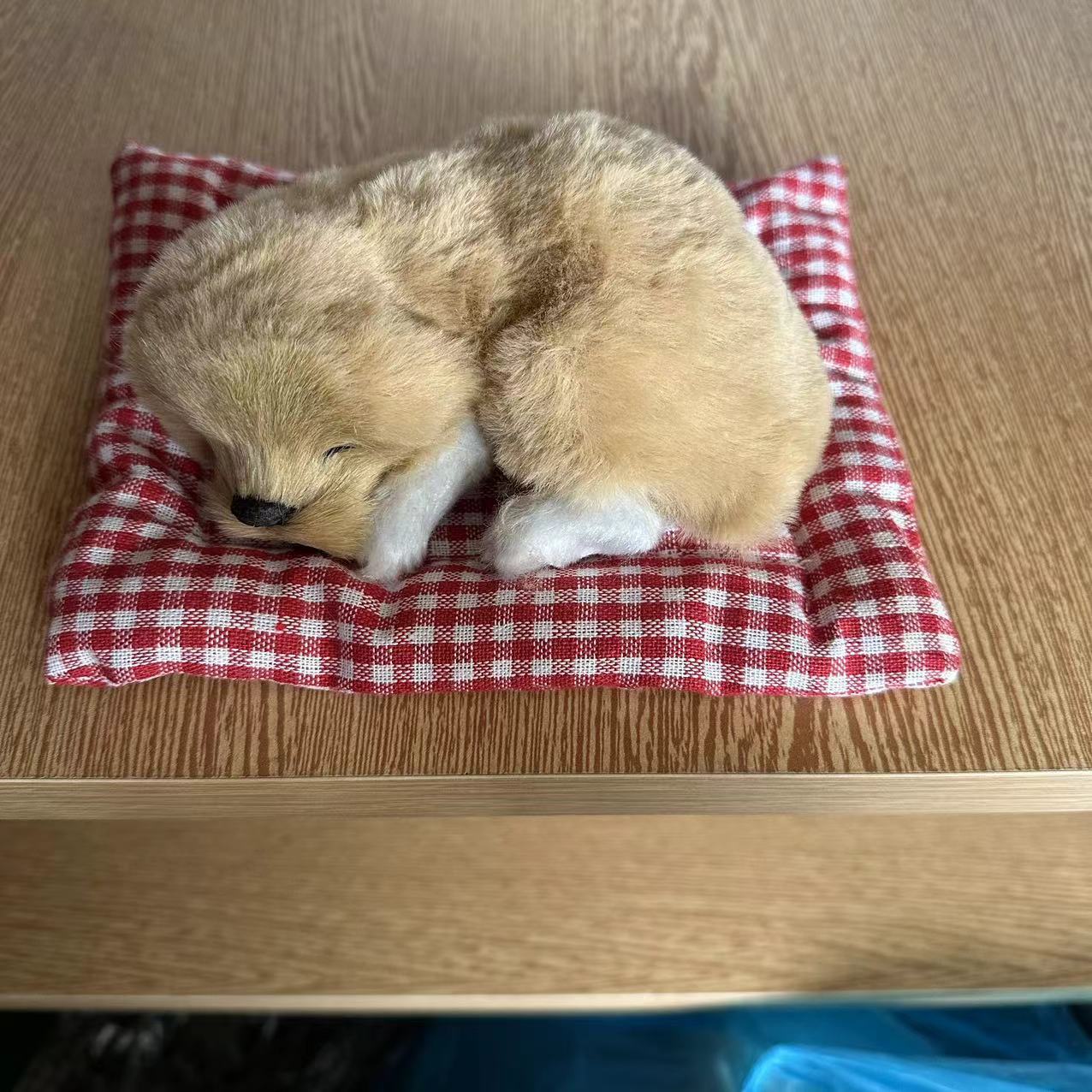 Alfombra de tela de simulación puede llamar perro puede llamar simulación dormir perro decoración juguete regalo lindo novela regalo lindo tesoro