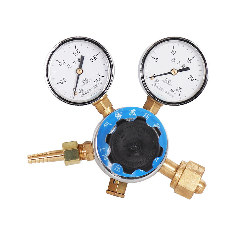 YQD-7 1*2 5氮气减压器 气体钢瓶减压阀 压力表 上海减压器厂