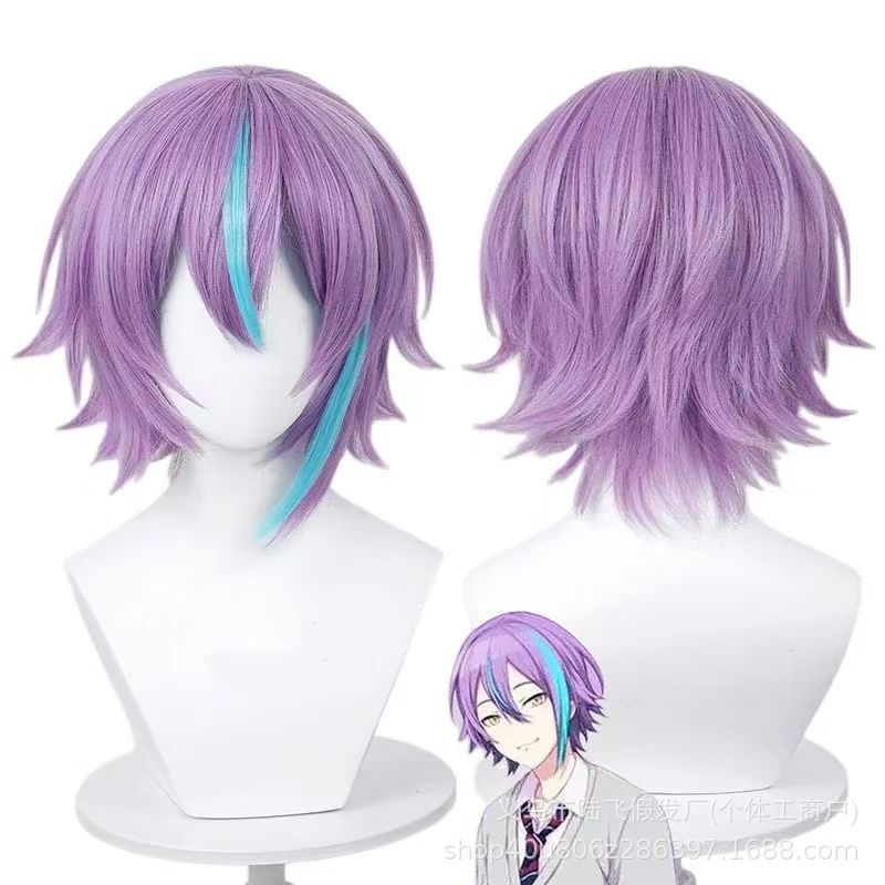 World Project Colorful Stage God Generation Cosplay Wig High Temperature Silk Simulation Scalp Source Manufacturer Spot