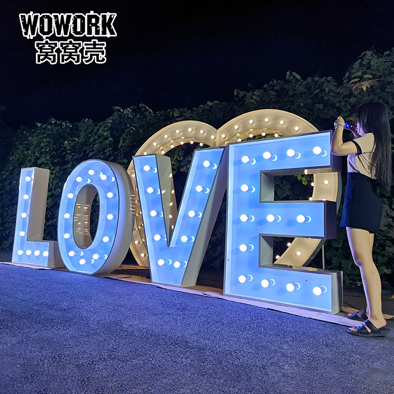 LED large letter lights LOVE outdoor wed...