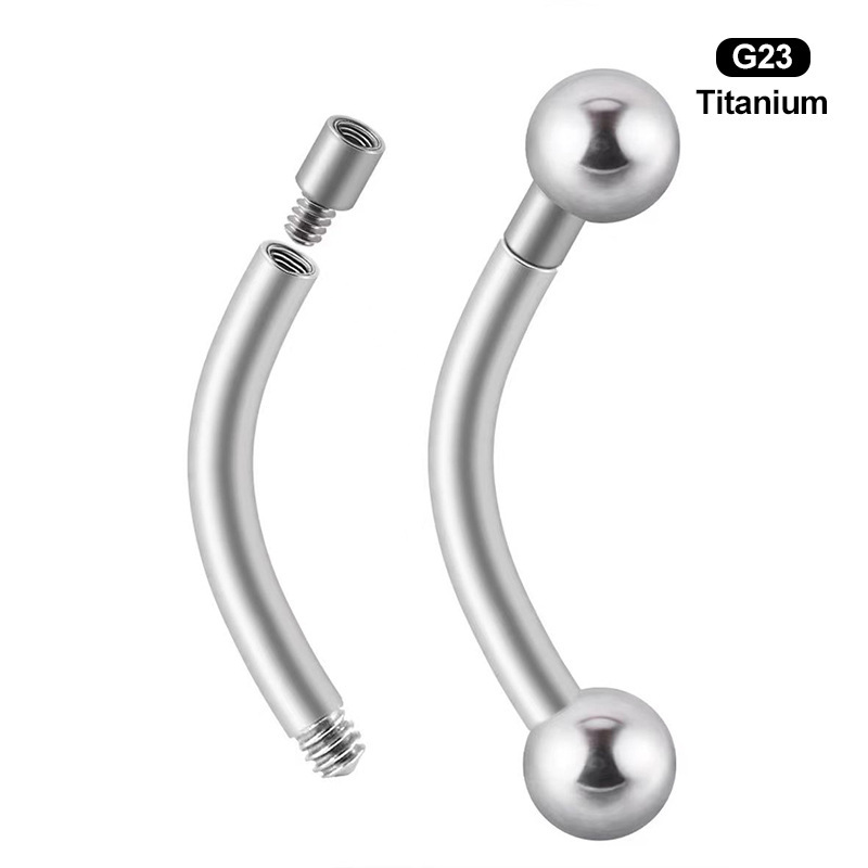 Zesen F136 Titanium Alloy 14G 16G Extension Rod 2mm Internal Thread Tongue Barbell Piercing Jewelry detail image 10