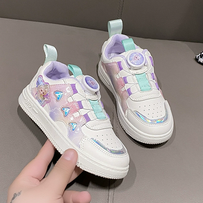 Footwear, children's sports white shoes, motherboard for princess, sneakers, “Frozen”