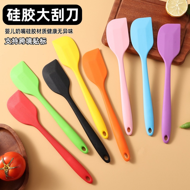 27CMシリコンスクレーパー耐高温ベーキングスクレーパー台所家庭用食品級クリーム攪拌ツールケーキナイフ|undefined