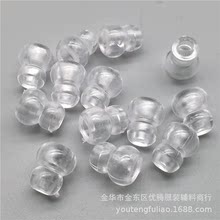 厂家批发透明塑料葫芦吊钟帽绳止滑扣电镀塑料绳扣束口袋卡扣