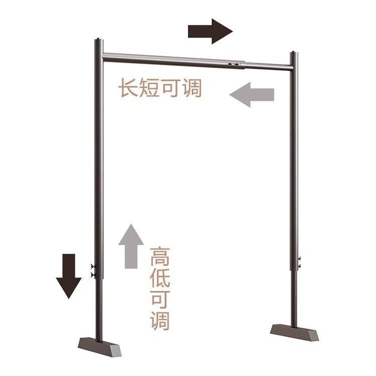 Adjustable Multifunctional Floor-Standing Clothes Rack for Bay Windows, Indoor and Outdoor Balconies, Wardrobe, Thickened Simple Clothes Drying Rod