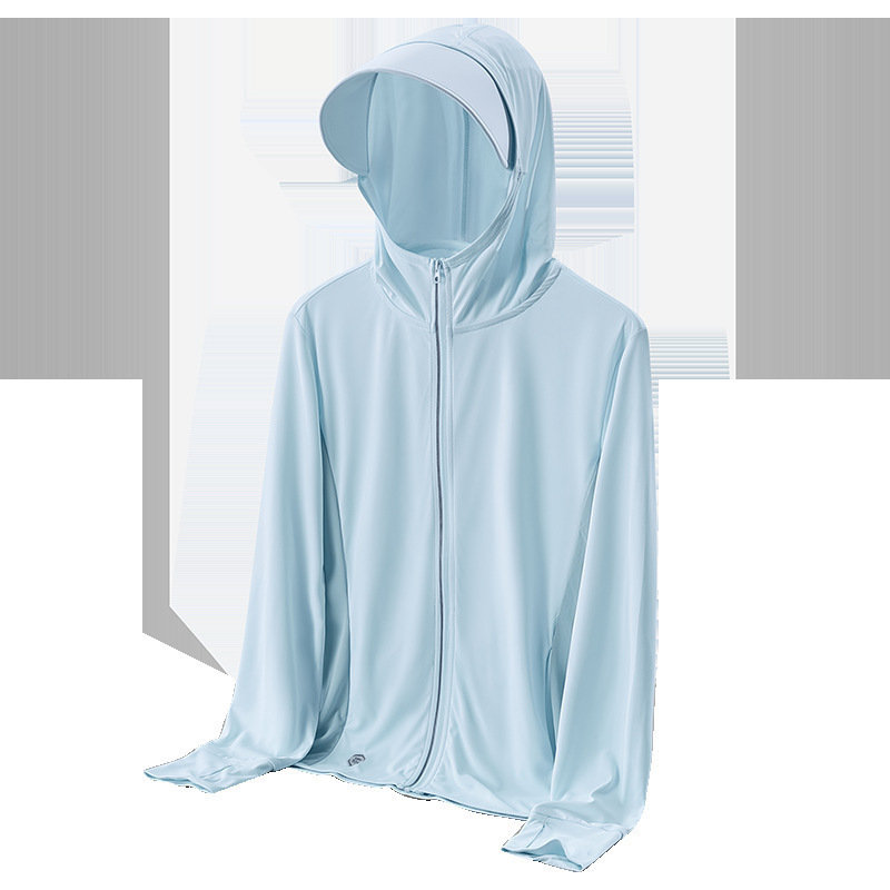 Ropa de protección solar para mujeres verano 2022 nuevo hielo anti-UV transpirable ropa de pesca de protección solar para hombres de bicicleta abrigo delgado image 5