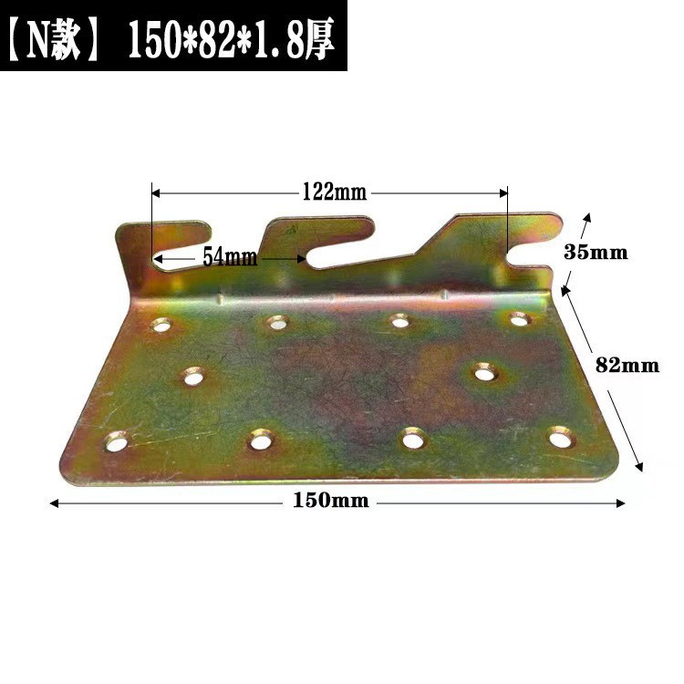 Cama de la cama bisagra pestillo de la hebilla de muebles cama invisible cama de alta resistencia conector colgante tornillo colgante hebilla de la cama bisagra de la esquina código