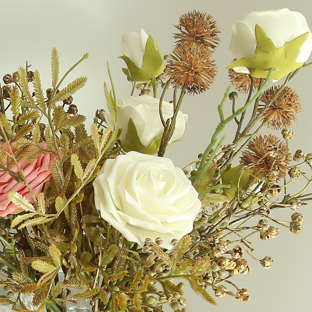 Rosas de frutas secas retrógradas flores simuladas nuevos productos explosivos de alto nivel sensación de simulación de rosas accesorios de fotografía de boda para el hogar