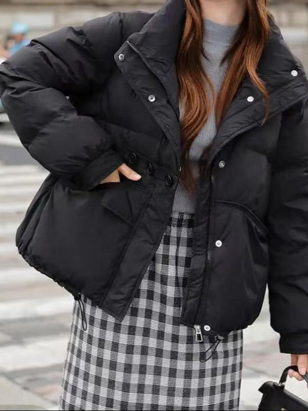 24 invierno Puyuan Shake lo mismo Mellard chaqueta de plumón ligera corta de collar vertical invierno 20