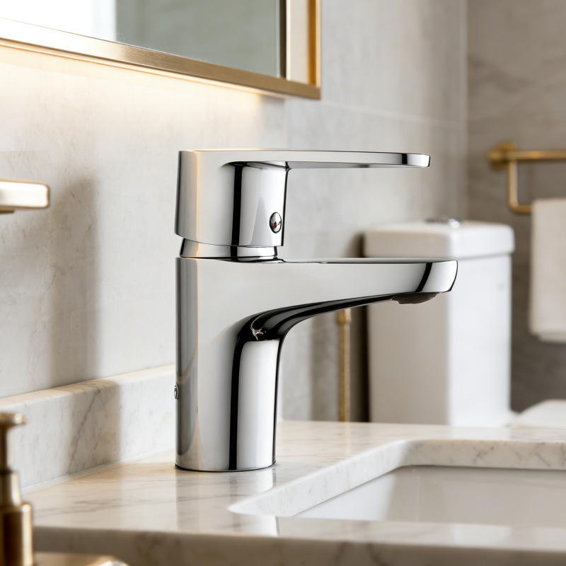 Cross-Border Bathroom Basin Faucet, All-Copper Household Bathroom Sink Faucet, Washbasin Hot and Cold Water Faucet Cross-Border Bathroom Basin Faucet, All-Copper Household Bathroom Sink Faucet, Washbasin Hot and Cold Water Faucet