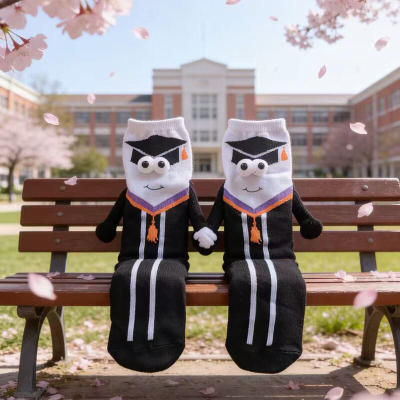 Graduation Set Socks, Bride and Groom Socks, Couple Socks, Wedding Gift Socks, Valentine's Day Mid-Calf Cotton Socks Graduation Set Socks, Bride and Groom Socks, Couple Socks, Wedding Gift Socks, Valentine's Day Mid-Calf Cotton Socks