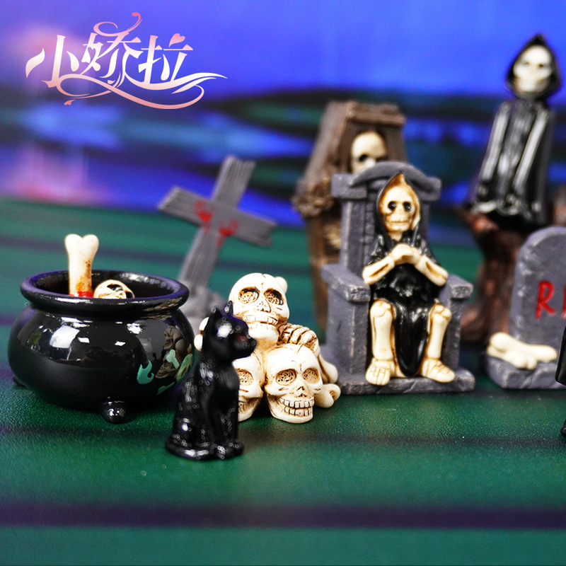 Pequeños adornos de Halloween, calavera, momia, adornos de Pascua, muebles para el hogar, decoración creativa, regalos, ventas directas