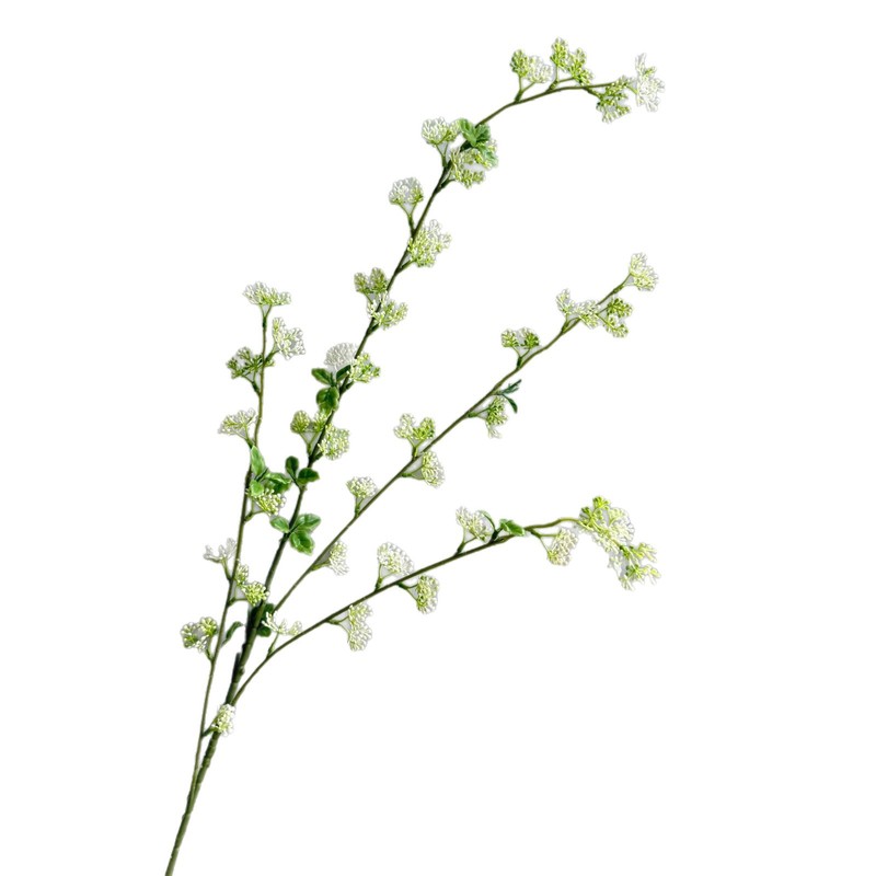 仿真长枝雪柳手球小碎花家居装饰婚礼花材小花假花橙色白色花植物|undefined