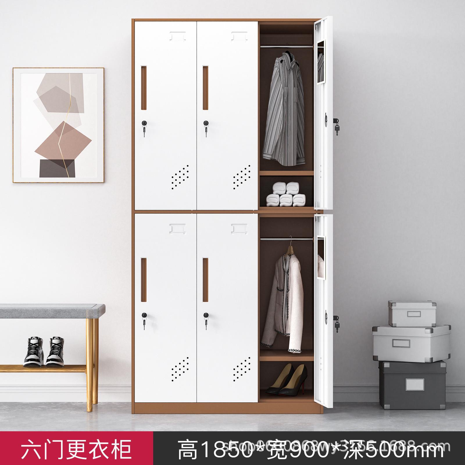 Desmontaje y montaje de casilleros, armario colgante de varias puertas, dormitorio del personal, armario de metal con cerradura, armario de almacenamiento de gimnasio