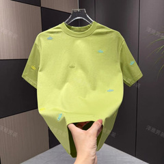 ins新文字シンプル半袖トップスおしゃれ韓国ラウンドネック万能シンプルカジュアルカップルシャツ半袖Tシャツ