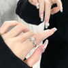 Advanced small ring with stone, design diamond wedding ring, 1 carat, light luxury style