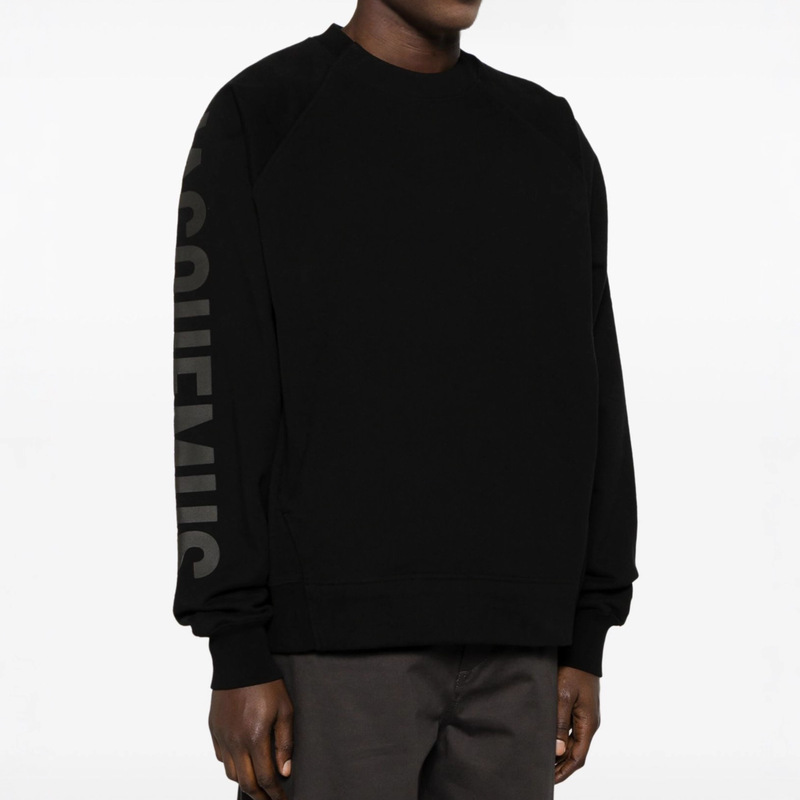 Jacquemus 2025 Autum New Men's Casual Round Neck Sweatshirt Loose Long-Sleeved Pullover Sports Top