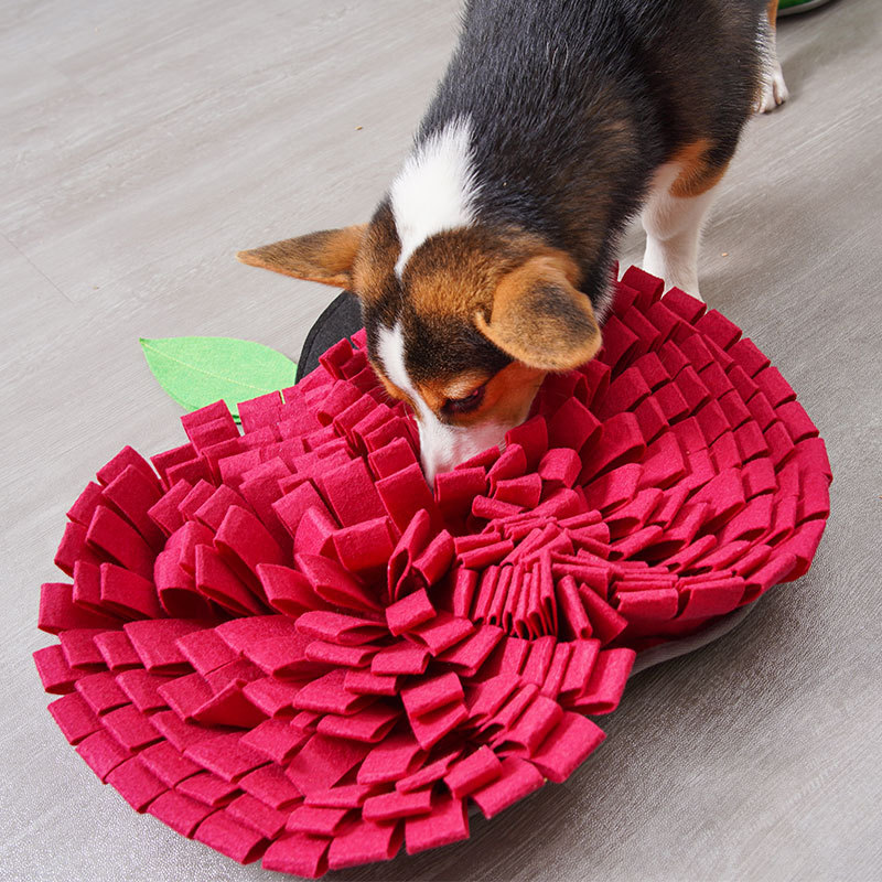 Interactieve voerpuzzel voor honden – een mat die het eten vertraagt en een snoepjesdispenser voor verlichting van verveling, mentale stimulatie en verlichting van angst._voghion.com