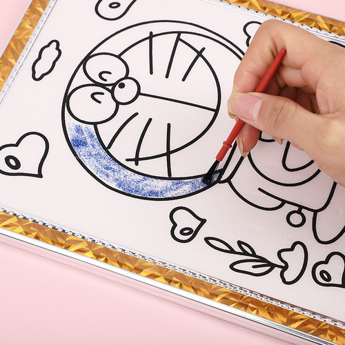 Large 6-pack Gold Paint Pen Doodle Art Craft DIY Coloring Book Kindergarten Painting Toy Children Sand Art Wholesale