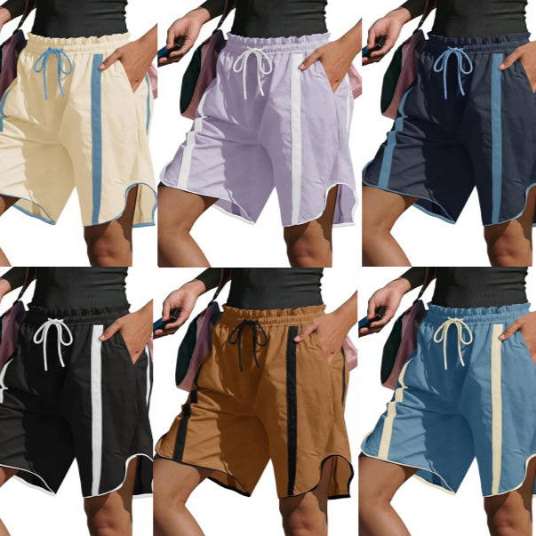 2026 Amazon New Casual Versatile Loose Drawstring Bucket Pants Women's Color-Blocking Workout Y2K Sports Shorts 2026 Amazon New Casual Versatile Loose Drawstring Bucket Pants Women's Color-Blocking Workout Y2K Sports Shorts