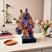 欧式马头摆件家居办公室桌面装饰品创意工艺品一马当先乔迁礼品