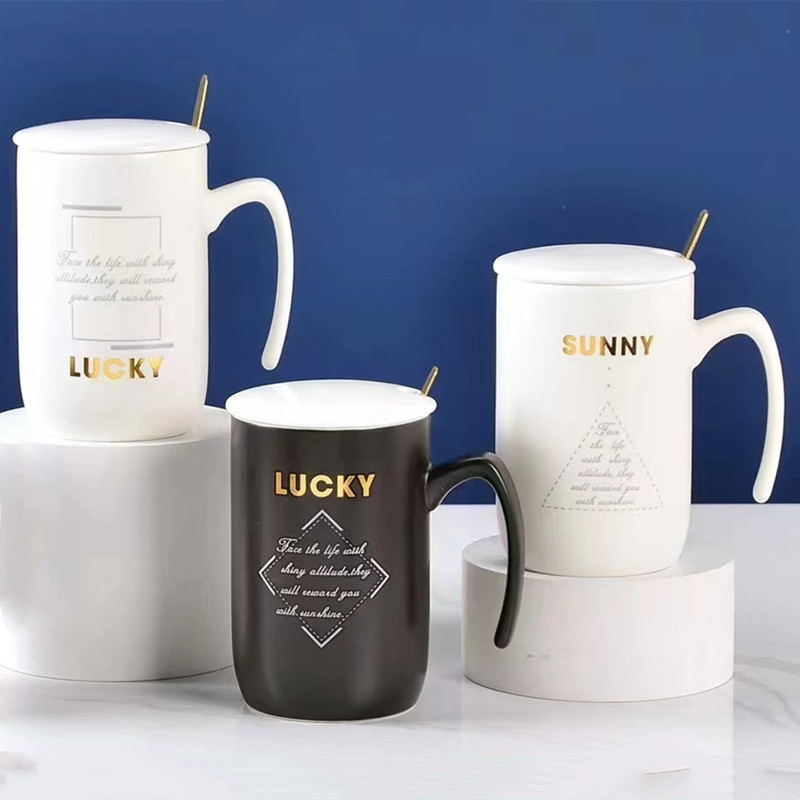 AP5810 carta Taza de cerámica con cuchara taza de leche taza de café taza de agua 10 yuanes oferta puesto regalo