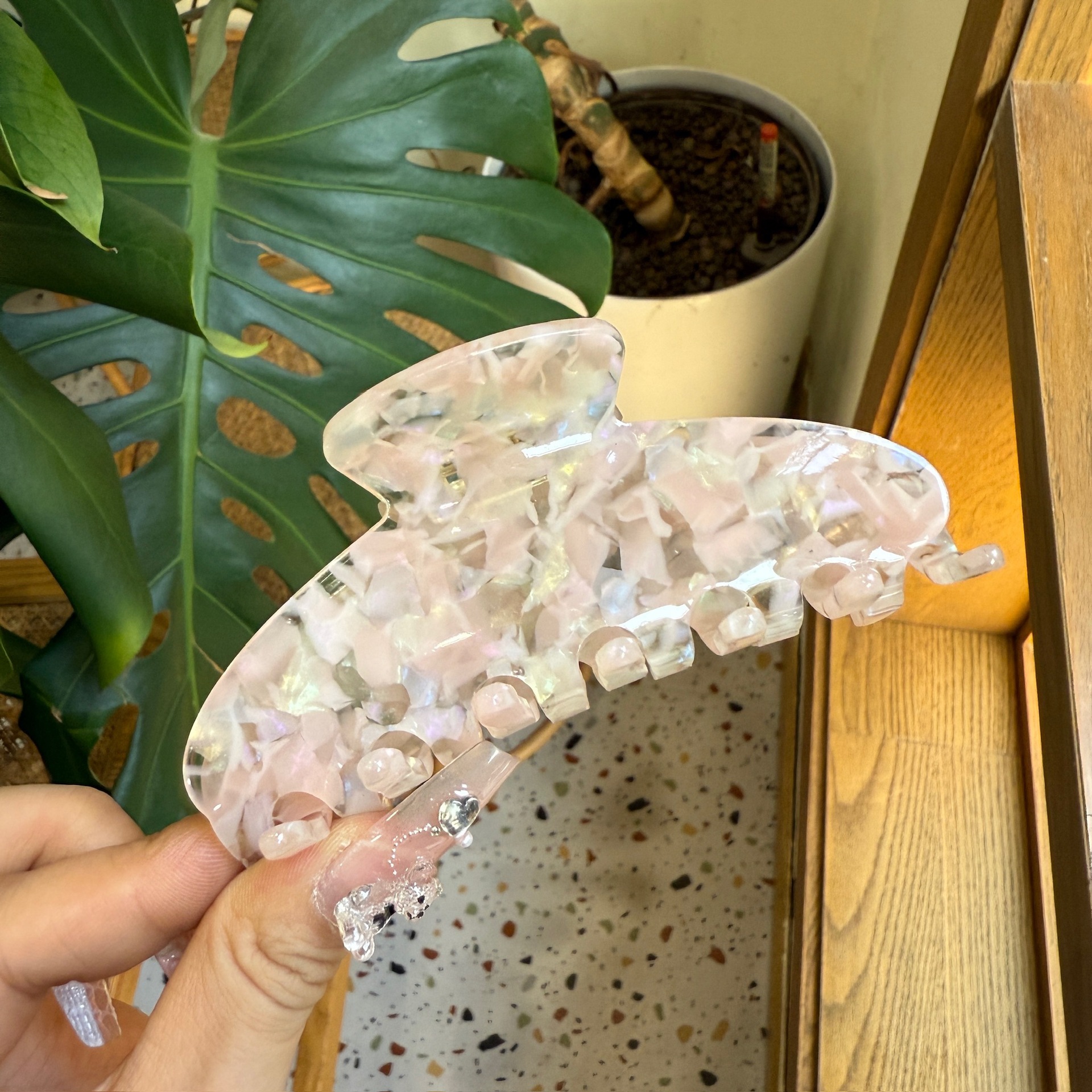 반투명 핑크 벚꽃 (약 10.5cm)