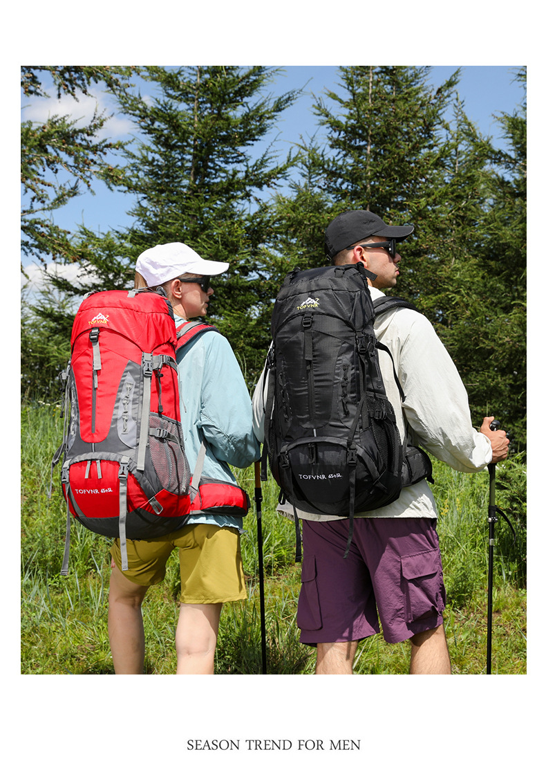 Outdoor Mountaineering Hiking Sports Bag Water-Resistant Rucksack Large Capacity Travel Backpack_voghion.com