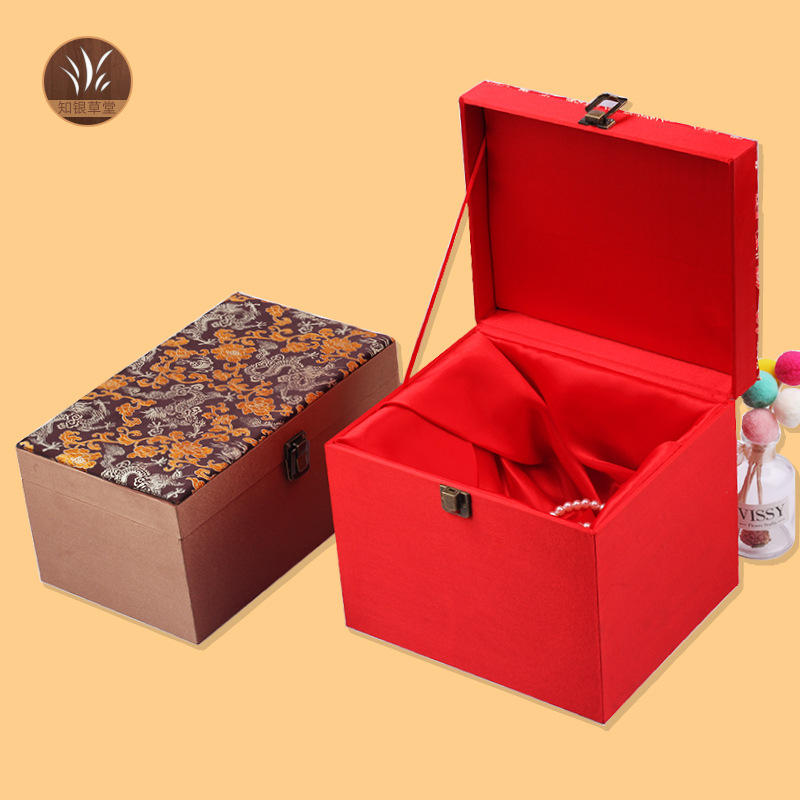珠宝首饰盒立体锦盒手镯佛珠手串礼品盒菩提沉香盒项链戒指包装盒