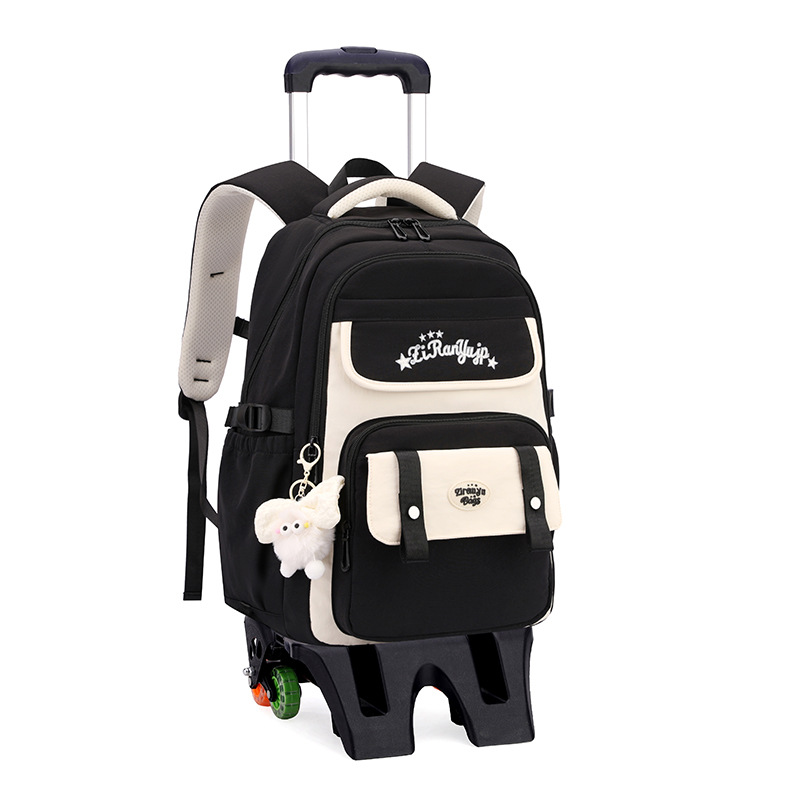 Pescado natural coreano bolso de tracción para estudiantes de secundaria, moda de gran capacidad para estudiantes de primaria de grado 3 - 6 bolso de tracción ligero